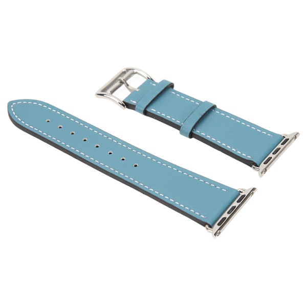Smartwatch Läderrem Universal Smart Watch Replacement Band Rem för IWatch Series SE 8 7 6 5 4 3 2 1 38mm 40mm 41mm Blå