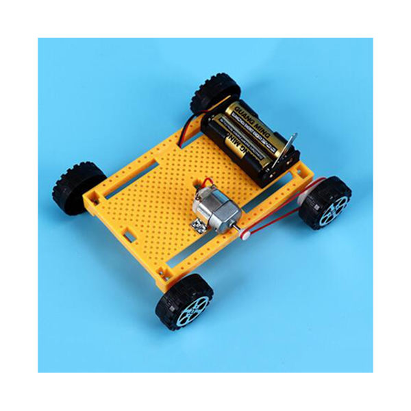 DIY Elektrisk 4WD Bilfordon Modell Vetenskapsexperiment Kit Utbildning Barnleksak