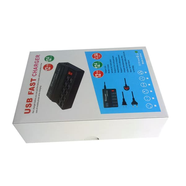 USB-lader med flere porter for hjemmelading Black