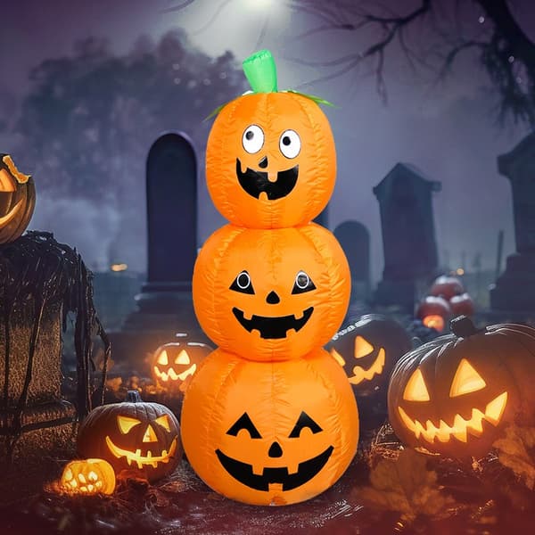 120 cm uppblåsbar Halloween-pumpaslinga, trädgårdsdekoration i polyester Australian regulations