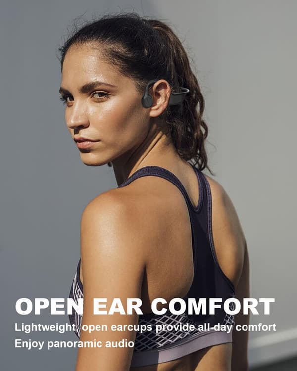 Open Ear Bone Conduction Sportshovedtelefoner Bluetooth 5.0-Dugt