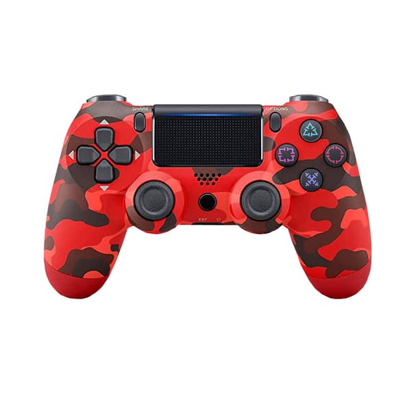 Trådløs Bluetooth P4-spilcontroller med bevægelsesvibration til pc, mobil og konsolbrug Camo Red