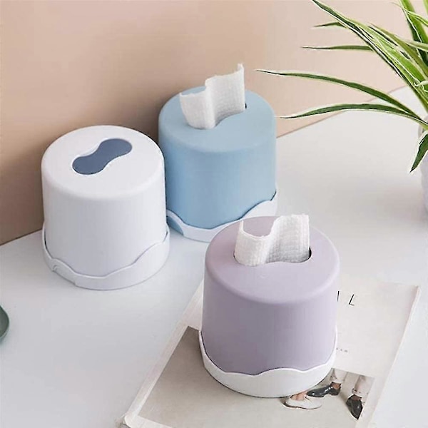 Rund Servietboks Holder til Rullepapir Purple