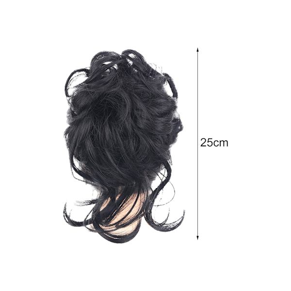 Grab Clip Peruk Fluffig Soft Touch Realistisk Naturligt utseende Kvinnor Hårnålar Svart Brun Peruk för Dambruk - Svart