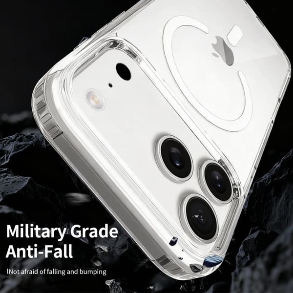 Magnetisk telefoncover kompatibelt med iPhone 16 E og iPhone 17 Pro Max-Dugt Clear For iPhone13 Pro