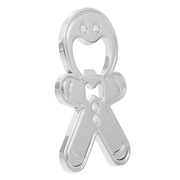 Kreativ Flasköppnare Rostfritt Stål Pepparkaksgubbe Form För Jul Silver 7x4x0.2CM 1Set Silver 7x4CM