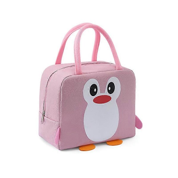 Lounasrasia Sarjakuva Eristyskassi Söpö Pingviini Lounaskassi Alumiinifolio Lounaskassi Opiskelijan Lounasrasia Kassi Pink