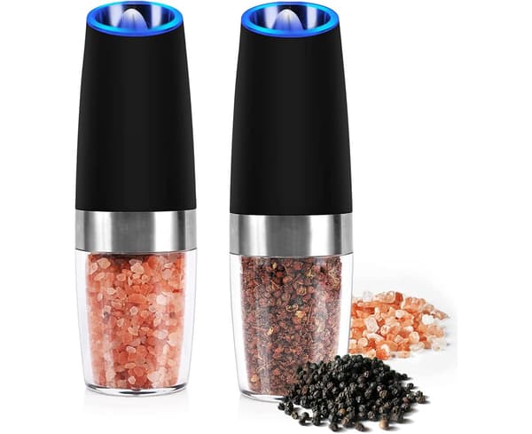 Gravity salt- och pepparkvarn set, elektrisk pepparkvarn saltkvarn