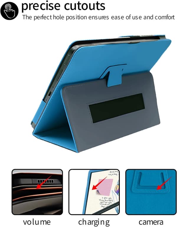 PU-läderfodral för XP-Pen Magic Note Pad 10.95\", vikbart stativ, pennhållare, handledsrem