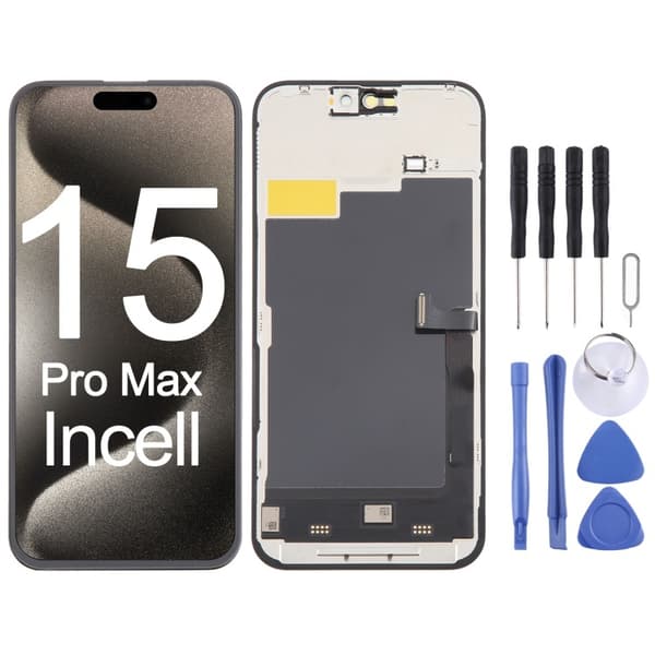 HD Incell LCD Touch Screen Assembly kompatibel med iPhone 15 Pro Max-Dugt