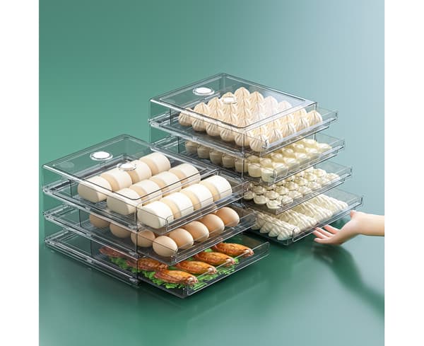 Stor äggförvaringslåda PET Dumplings lufttät hem