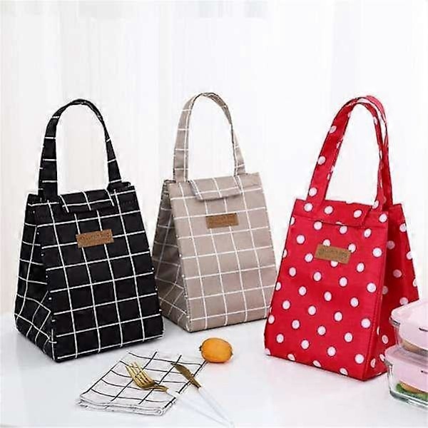 Utendørs Piknik Isolert Matboks Bag Aluminium Folie Bag Vanntett Tote Bag Tegneserie Matboks black