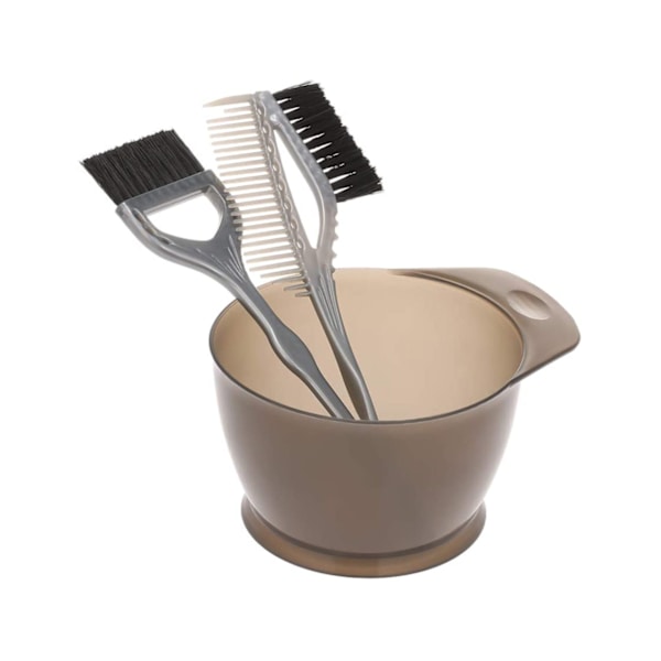 3st hårfärgningsmedel färgborste kam färg blandningsskål Frisör styling kit-grå