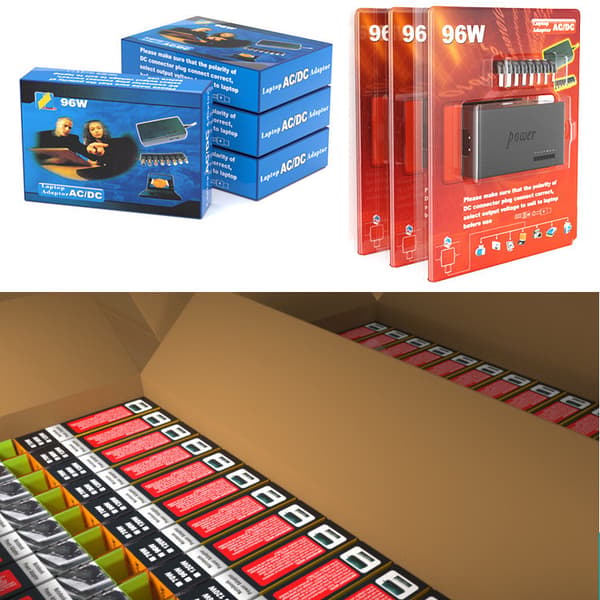 96W justerbar strømadapter for bærbar PC