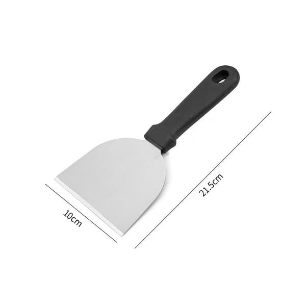 Grillspatel i rustfritt stål for biff, burger, BBQ, Teppanyaki og matlaging, halvrund spatel Half Round Turner