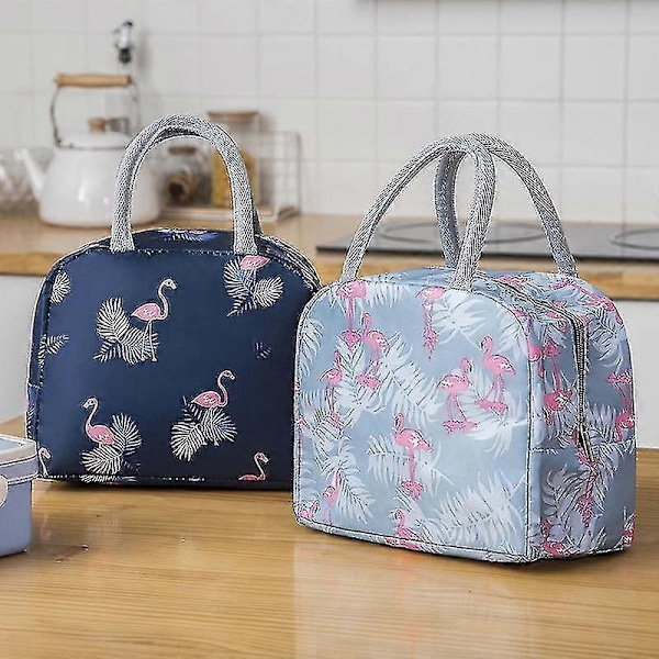 Lounasrasian kantokassi Eristyslaukku Lounasrasian laukku Eristyslaukku riisipussilla Paksuuntunut alumiinifolio kantokassi (laivastonsininen flamingo) PXCL