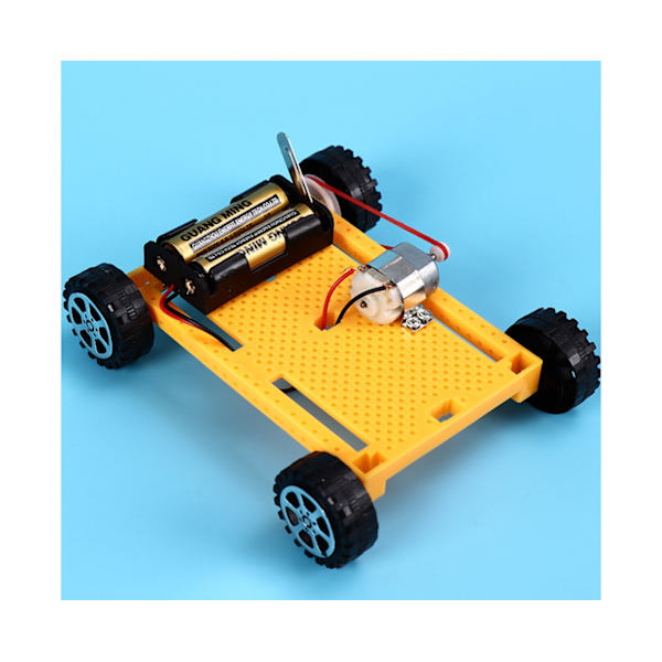 DIY Elektrisk 4WD Bilfordon Modell Vetenskapsexperiment Kit Utbildning Barnleksak