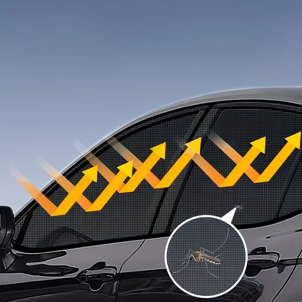 Auton ikkunan hyttysverkko aurinkosuojaverho, universaali tiheä lasisuoja Front Mesh 2pcs