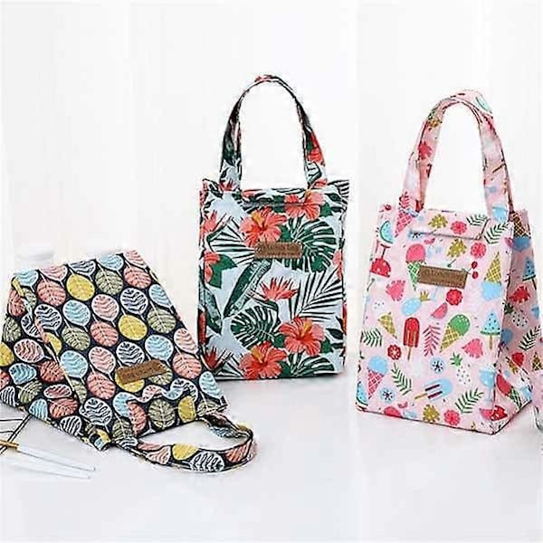 Utendørs Piknik Isolert Matboks Bag Aluminium Folie Bag Vanntett Tote Bag Tegneserie Matboks navy
