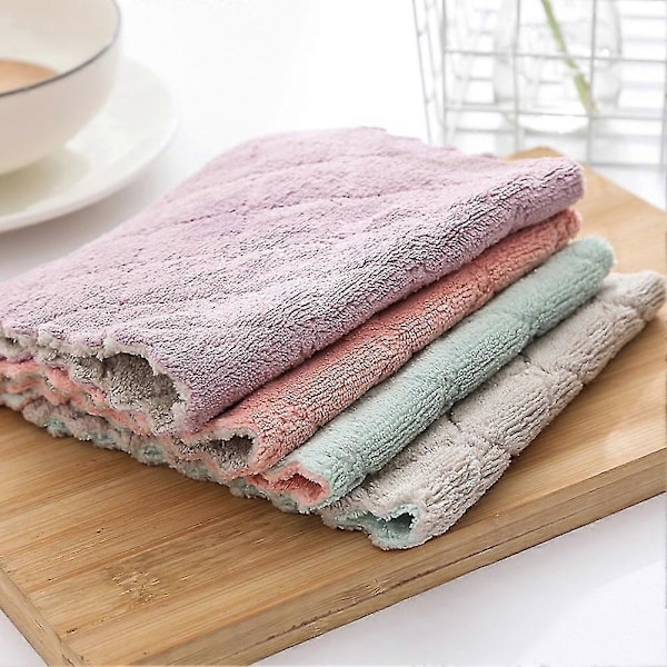 10 stk. absorberende mikrofiber køkkenviskestykker til opvask og rengøring af borde YGWL