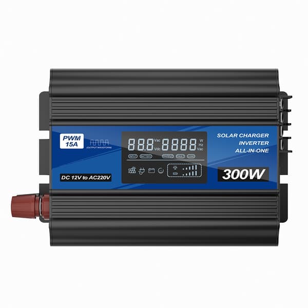 300W solcelle-strømomformer, 12V til 220V strømomformer med QC3.0