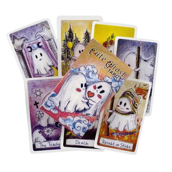 Söpö Aave Tarot -pakka Lelu 78kpl Tarot-pakka Oraakkelikortti Ennustaminen Syntymäpäiväjuhlat Viihde Lautapeli