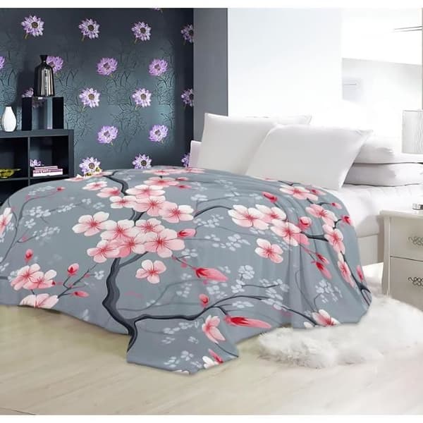 Fleece-flanellpledd 150x200 cm, ultramykt og varmt, til seng, sofa, reise