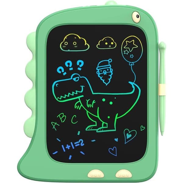 8,5-tommer LCD-skriveplade til børn, dinosaur-doodle-tavle og tegneplade, grøn