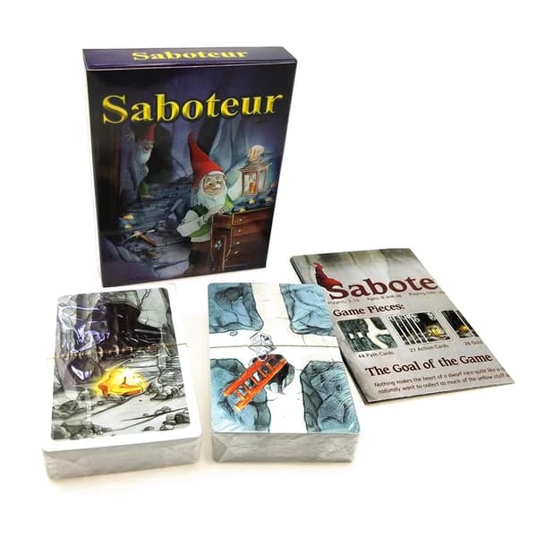 Saboteur perhe-peli kortit - VALKOINEN WHITE