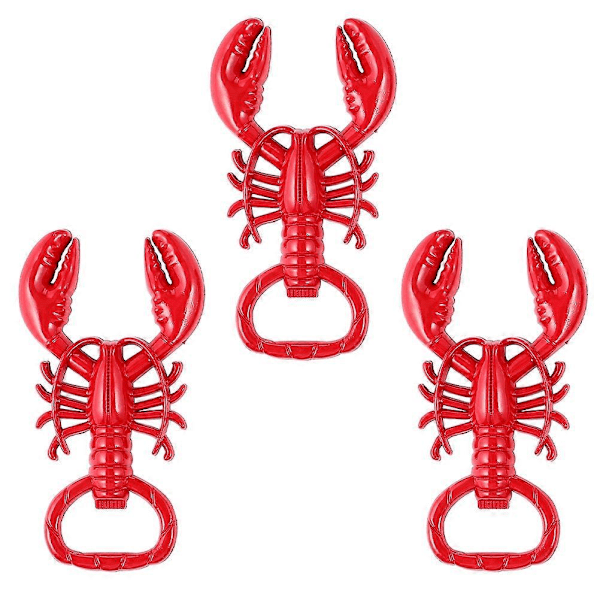 Cool Kräftformad Flasköppnare Zinklegering Multipurpose För Utomhus 3st Red 8X4.5CM