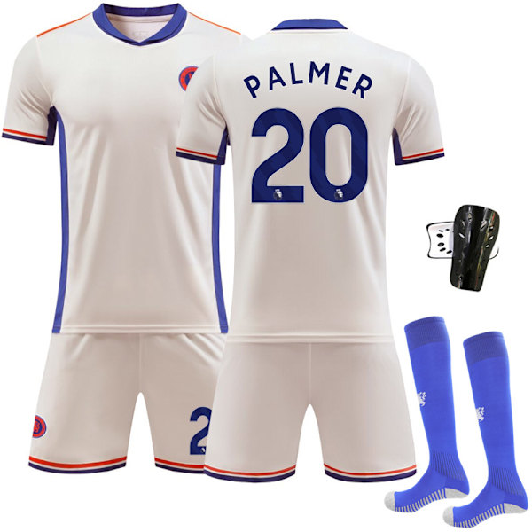 2425 Chelsea Nytt Borta Fotbollströja PALMER Tröja med Strump Skydd 26(140-150cm)