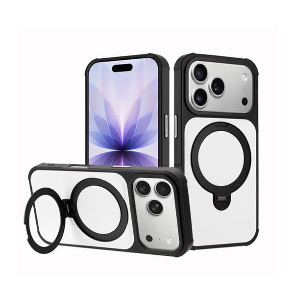 Magnetiskt stativtelefonfodral kompatibelt med iPhone 17 Pro Max, iPhone 17 och iPhone 16 Pro-Dugt White For iPhone 17 Pro