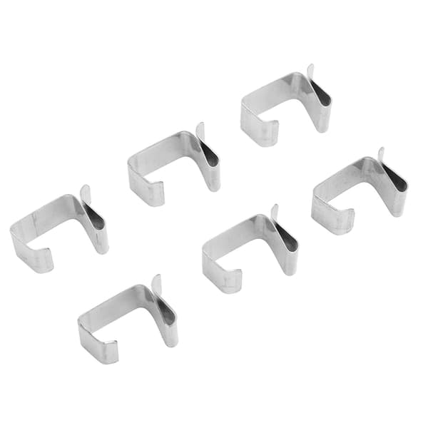 50 stk. takrennekroker i rustfritt stål til julelys, 20x14 mm, utendørs oppheng for julepynt