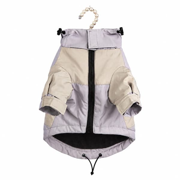Vanntett varm regnfrakk til hund, høst-vinterjakke med hette, reflekterende, Teddy Gray XL