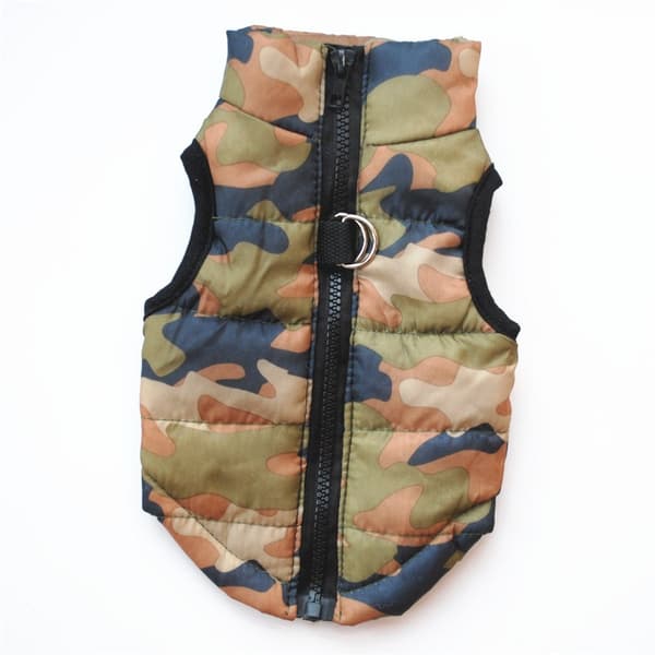 Hundjacka i bomull, ryggdragkedja med koppelfäste, vinterjacka för husdjur, Teddy Blue M (66g) Chopsticks head