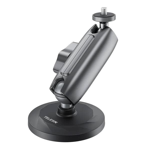 Magnetfäste för actionkamera, 3600GS neodymmagneter, dubbelt kulhuvud, vikbart, aluminium