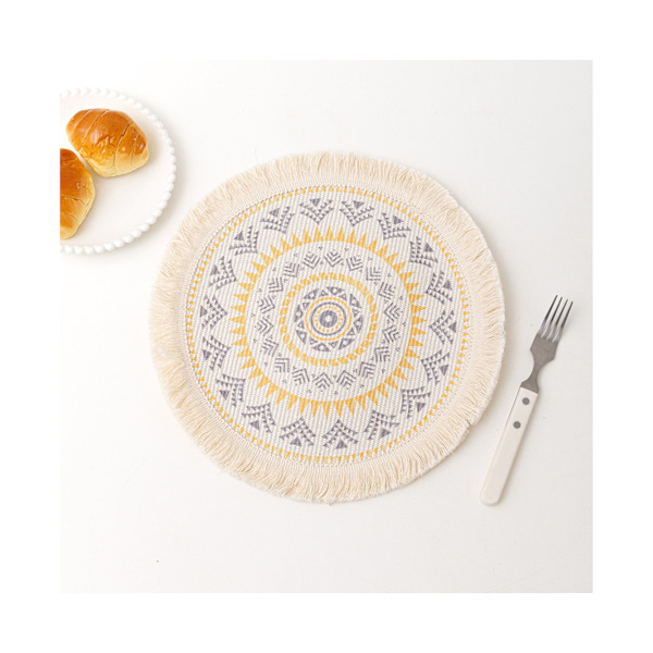 Paksu Pöytätabletti Palovammoja Estävä Hyvä Lämmöneristys Bohemia Tupsu Puuvilla Ruokapöydän Tabletti Ruokailuhuoneeseen - 33cm P ainutlaatuinen arvo