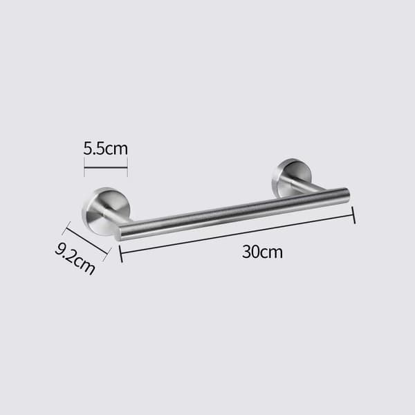 Rustfrit Stål Køkkenrulleholder, Badeværelse Toiletpapirholder, Enkeltstang 30cm, Børstet