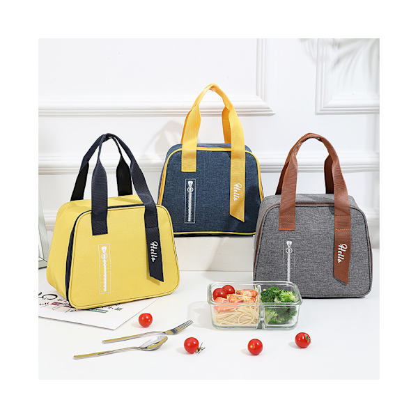 Ny Isolerad Lunch Box Bag Portabel Lunch Box Bag Isolerad Lunch Box Bag - Grå