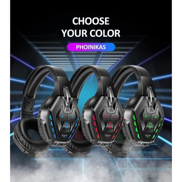 PS4 Langalliset Kuulokkeet, Langalliset Peli Kuulokkeet Melua Vaimentavalla Mikrofonilla, LED Langattomat Bluetooth Kuulokkeet (Oranssi)