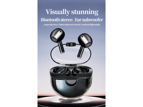 Trådløse Bluetooth-øretelefoner, lang standbytid, vanntette, hvite white