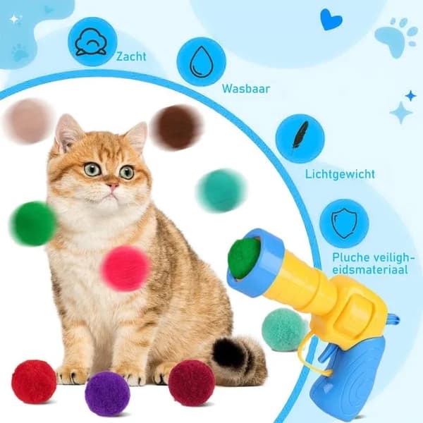Interaktiva kattleksaksbollar för katter och kattungar, 30-pack