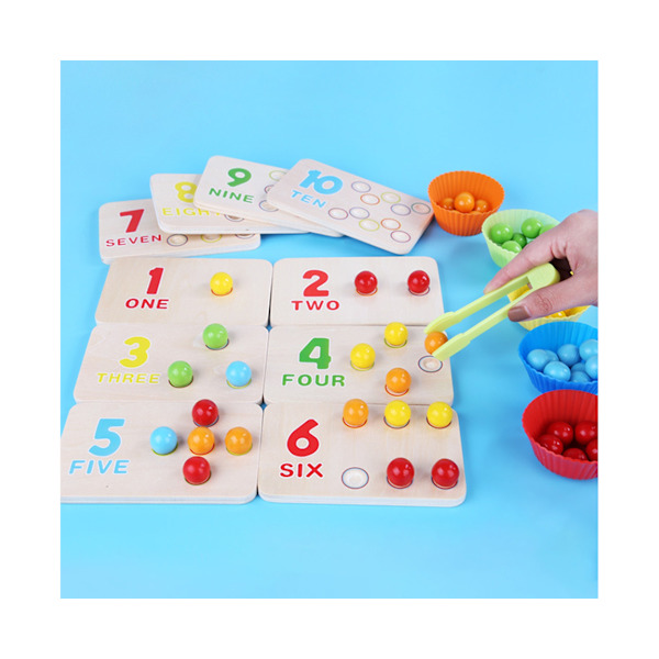 1 Sett Perleleke Fallbestandig Multifunksjonell Glatt Overflate Perler Spisepinner Pedagogisk Leke for Barn