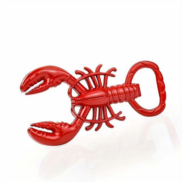 1 st Röd Kräfta Flasköppnare - Kreativ Nyckelring för Omedelbar Glädje - Portabel, Hållbar Köks- & Bartillbehör för Hem, Utomhusbruk Red