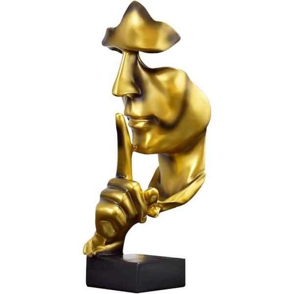 Stillhet er gull moderne minimalistisk abstrakt tenker-skulptur