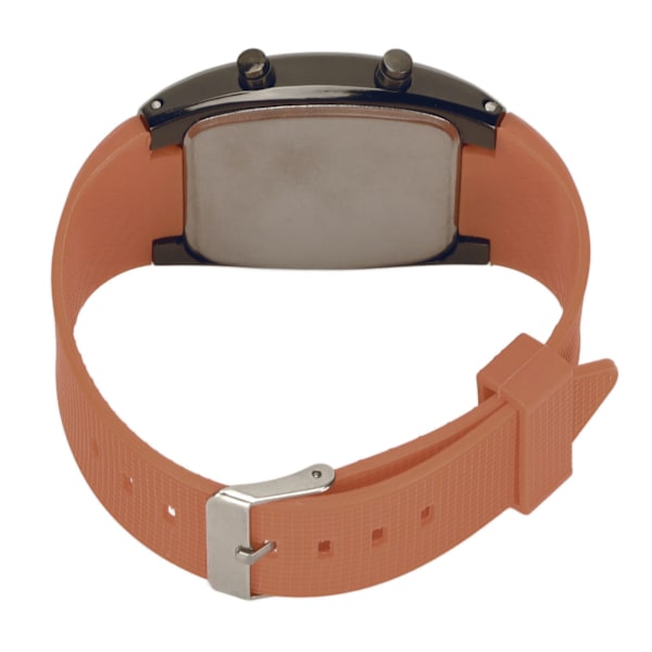 LED Elektronisk Ur Klassisk Digitalur Justerbart Racing Dashboard Armbåndsur Kaffefarvet Rem