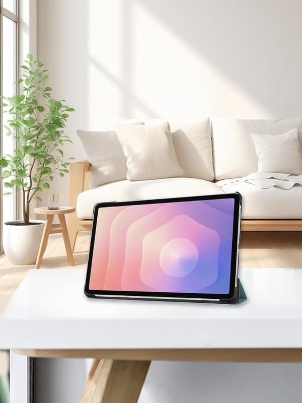 Etui til Samsung Galaxy Tab S11 2025 11\", Tri-Fold, Premium PU, Fuld Beskyttelse Grøn