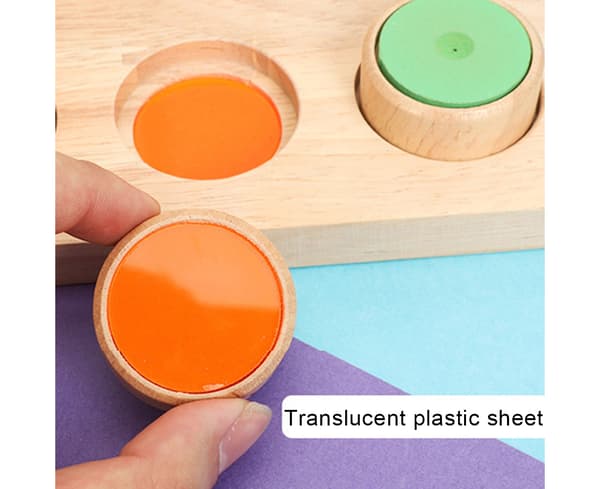 Trä Montessori Taktil Beröring Match Sensoriskt Material Leksak för Barn Småbarn