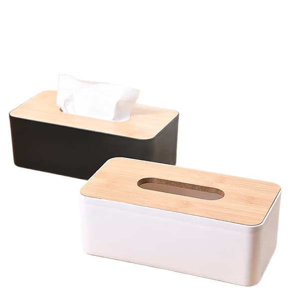 Kosmetisk tissueboks af træ 25x13x8,7cm tissue dispenser praktisk tissueboks rektangulær tissueboks til standard