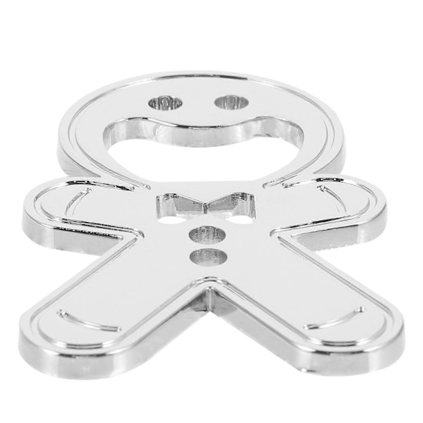 Kreativ Flasköppnare Rostfritt Stål Pepparkaksgubbe Form För Jul Silver 7x4x0.2CM 1Set Silver 7x4CM